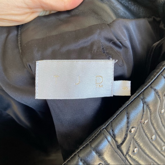 Jetset Diaries TJD 100% Lamb Leather Studded Mini Skirt Black - Picture 7 of 9